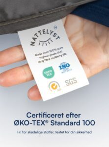 100% Mulberry Silke Pudebetræk (OEKO-TEX) Lysegrå