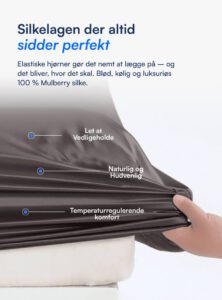 100% Mulberry Silke Kuvertlagen (OEKO-TEX) Mørkegrå