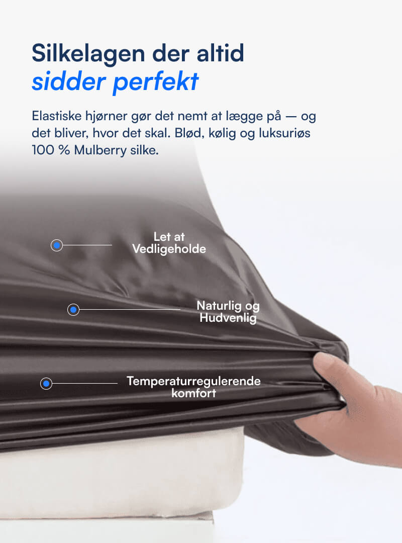 100% Mulberry Silke Kuvertlagen (OEKO-TEX) Mørkegrå