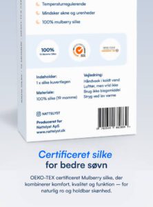 100% Mulberry Silke Kuvertlagen (OEKO-TEX) Sort